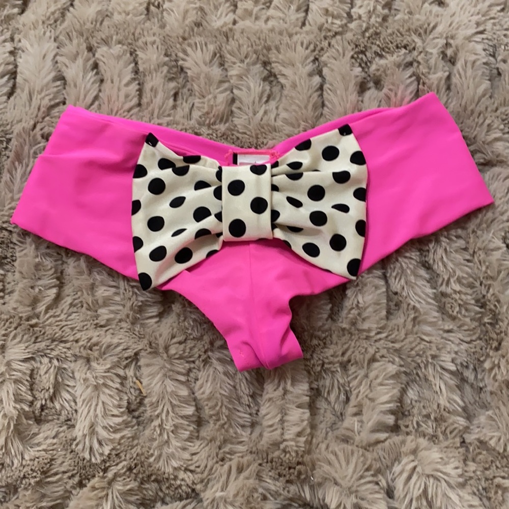Lolli Swim cheeky bottom S polka dot pink